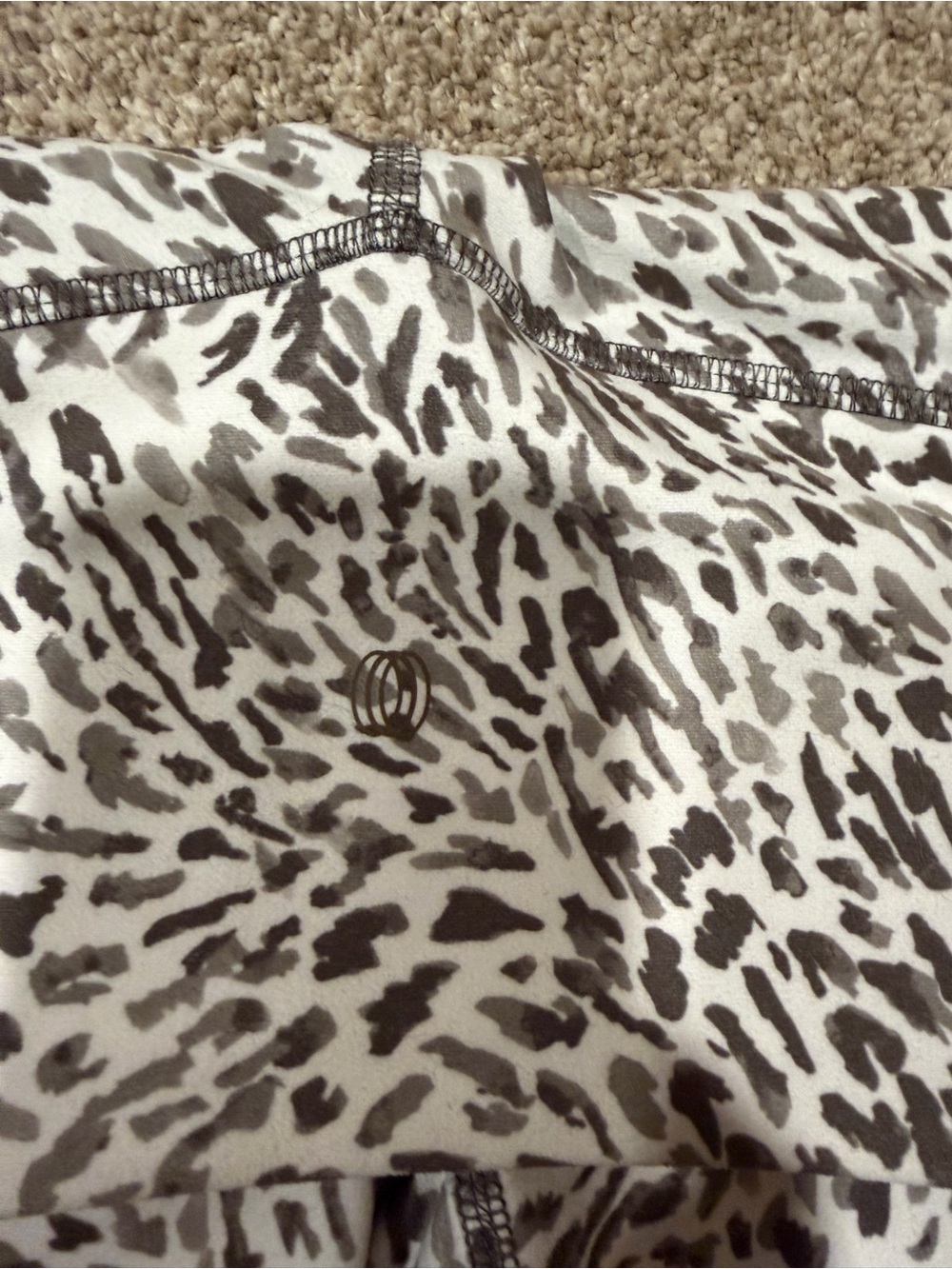 T.J.Maxx White and Gray Leopard-Print Bike Shorts
